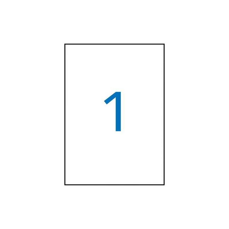 Confezione da 20 etichette Apli in poliestere bianco 210 x 297 mm - Adesivo permanente - Bordi dritti - Resistente agli agenti a Confezione da 20 etichette Apli in poliestere bianco 210 x 297 mm - Adesivo permanente - Bordi dritti - Resistente agli agenti a