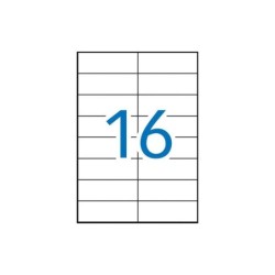 Apli Confezione da 1600 Etichette Permanenti Bianche 105 x 37 mm - 100 Fogli x 16 Etichette