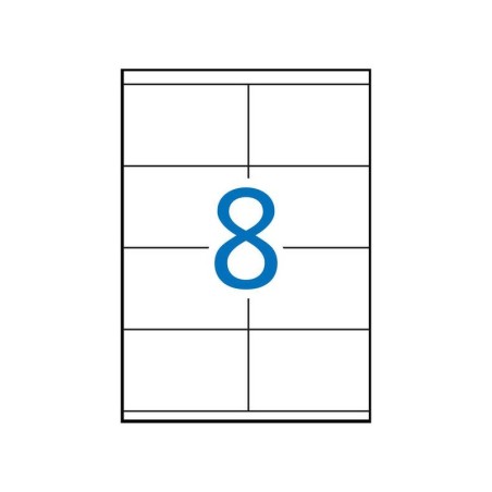 Apli Pack de 800 Etiquetas Blancas Permanentes 105.0 x 70.0mm - 100 Hojas x 8 Etiquetas