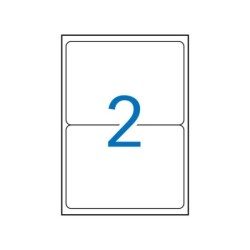 Apli Confezione da 200 Etichette Bianche Permanenti 199,6 x 144,5 mm - 100 Fogli x 2 Etichette