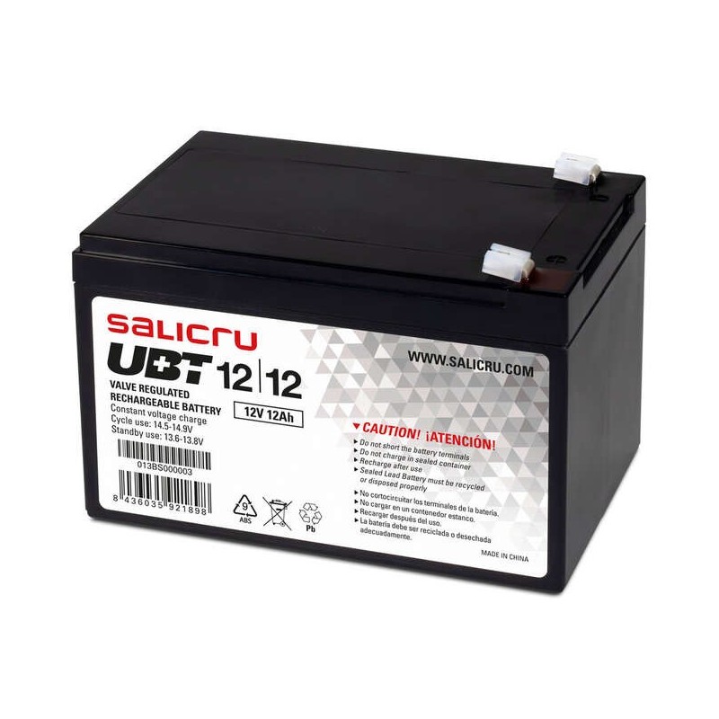 Batteria AGM ricaricabile Salicru UBT 12/12 12 Ah / 12 V - Colore Nero Batteria AGM ricaricabile Salicru UBT 12/12 12 Ah / 12 V - Colore Nero