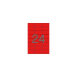 Apli Etiquetas Rojas Permanentes 70.0 x 37.0mm 20 Hojas