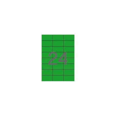 Apli Etiquetas Verdes Permanentes 70.0 x 37.0mm 20 Hojas