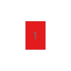 Etichette rosse permanenti Apli 210,0 x 297,0 mm 20 fogli
