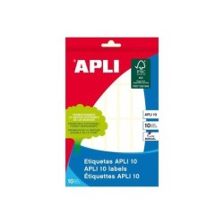 Apli Pack de 280 Etiquetas Permanentes 13x40mm - Aptas para Escritura Manual - Color Blanco