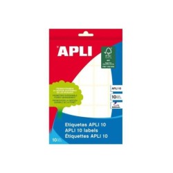 Apli Pack de 250 Etiquetas Permanentes 19x27mm - Aptas para Escritura Manual - Color Blanco