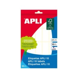 Apli Etiquetas 10 Blancas 19.0 x 40.0mm 10 Hojas
