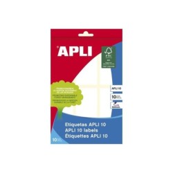 Apli Pack de 60 Etiquetas 34 x 67mm - Ideal para Escribir sobre Ellas - Adhesivo Permanente - Color Blanco