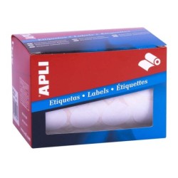 Rotolo Apli di Etichette Bianche Permanenti Ø 25,0mm