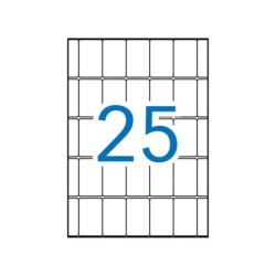 Etichette A5 bianche Apli 25,0 x 40,0 mm 15 fogli