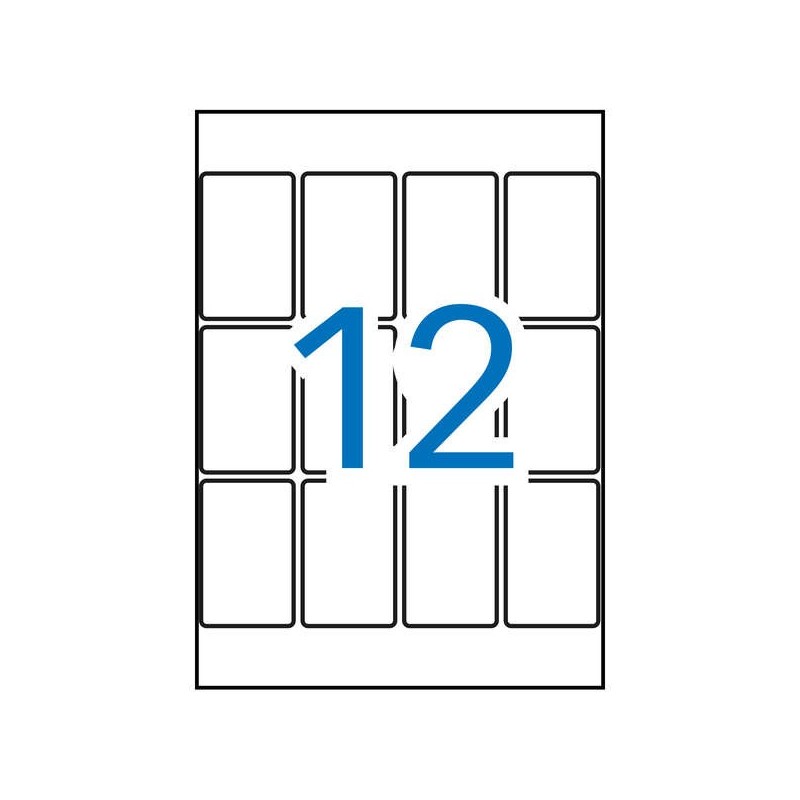 Apli Etiquetas A5 Blancas 34.0 x 53.0mm 15 Hojas