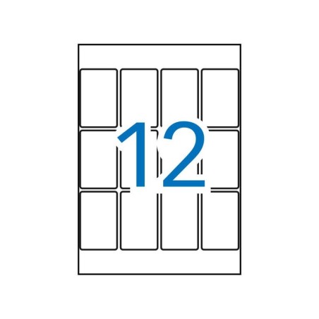 Apli Etiquetas A5 Blancas 34.0 x 53.0mm 15 Hojas