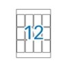 Apli Etiquetas A5 Blancas 34.0 x 53.0mm 15 Hojas