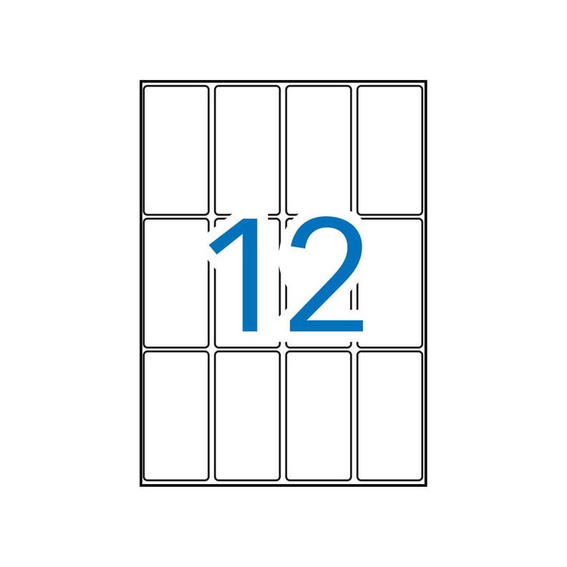 Apli Etiquetas A5 Blancas 34.0 x 67.0mm 15 Hojas