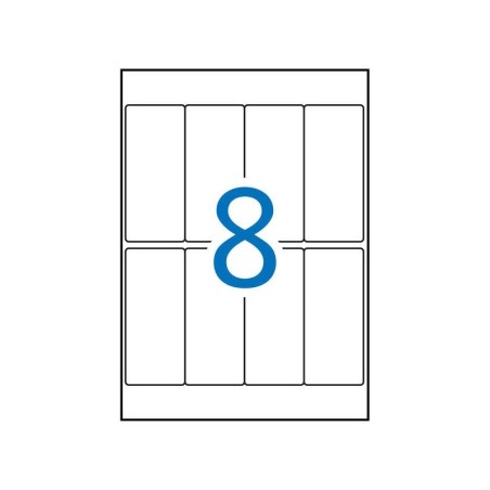 Apli Etiquetas A5 Blancas 36.0 x 82.0mm 15 Hojas