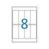 Apli Etiquetas A5 Blancas 36.0 x 82.0mm 15 Hojas