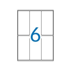 Apli Etiquetas A5 Blancas 49.0 x 100.0mm 15 Hojas