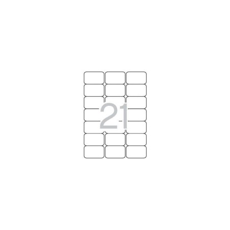 Etichette bianche permanenti Apli 63,5 x 38,1 mm 25 fogli