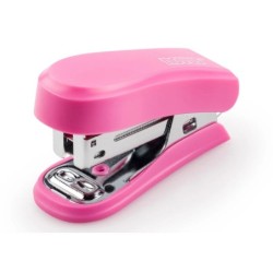 Novus Mini Cucitrice compatta - Fino a 12 fogli - Pinzatura chiusa e aperta - Include 320 punti metallici - Colore rosa
