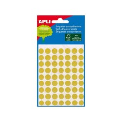 Etichette Apli Minibag gialle Ø 8,0 mm 3 fogli