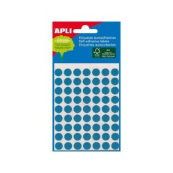 Etichette Apli Blu Minibag Ø 8,0 mm 3 fogli