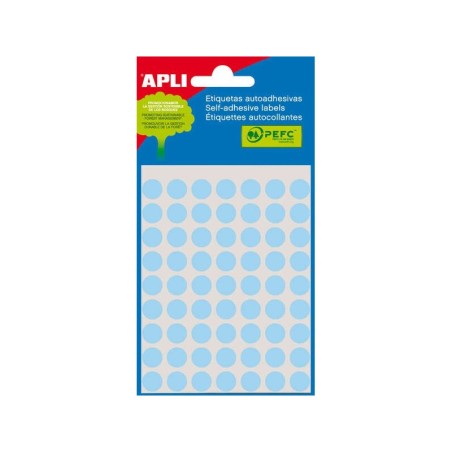 Apli Etiquetas Minibolsa Azules Ø 10.0mm 5 Hojas
