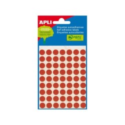 Apli Etiquetas Minibolsa Rojas Ø 10.0mm 5 Hojas