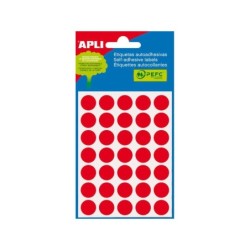 Apli Etiquetas Minibolsa Rojas Ø 13.0mm 5 Hojas