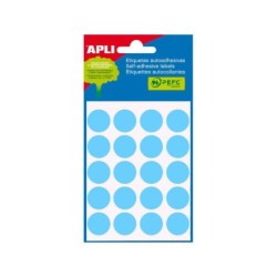 Etichette Apli Blu Minibag Ø 19,0 mm 5 fogli