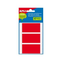 Apli Etiquetas Minibolsa Rojas 34.0 x 67.0mm 5 Hojas