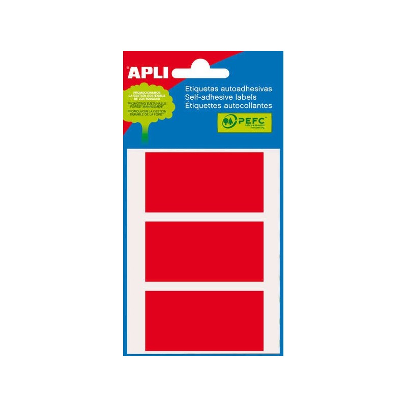 Apli Etiquetas Minibolsa Rojas 34.0 x 67.0mm 5 Hojas Apli Etiquetas Minibolsa Rojas 34.0 x 67.0mm 5 Hojas