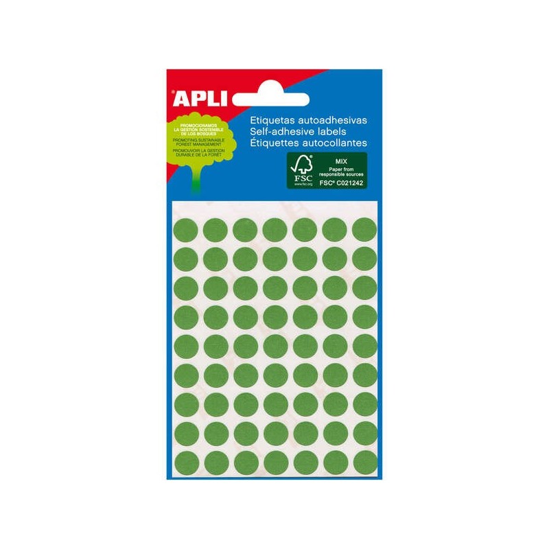 Etichette Apli Green Minibag 34,0 x 67,0 mm 5 fogli Etichette Apli Green Minibag 34,0 x 67,0 mm 5 fogli