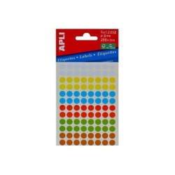 Etichette Apli Minibag Colori Assortiti Ø 8.0mm 3 Fogli