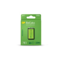 Batteria ricaricabile GP ReCyko 200mAh 9V - Pre-caricata - Ciclo di vita: fino a 1000 volte