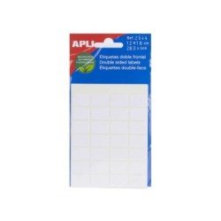 Apli Etiquetas Doble Frontal Blancas 12.0 x 18.0mm