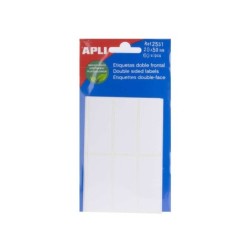 Apli Etiquetas Doble Frontal Blancas 20.0 x 50.0mm