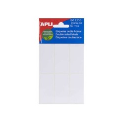 Etichette frontali doppie bianche Apli 26,0 x 54,0 mm