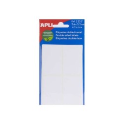 Apli Etiquetas Doble Frontal Blancas 34.0 x 53.0mm