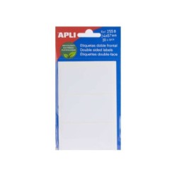 Apli Etiquetas Doble Frontal Blancas 34.0 x 67.0mm