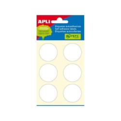Etichette Apli Minibag bianche Ø 32,0 mm 6 fogli