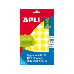 Apli Etiquetas 10 Amarillas Ø 19mm 8 Hojas