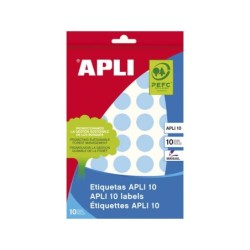 Etichette Apli 10 Blu Ø 19mm 8 Fogli