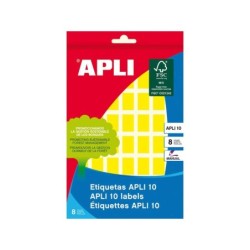 Apli Etiquetas 10 Amarillas 12 x 18mm 8 Hojas