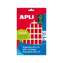 Apli Etiquetas 10 Rojas 12 x 18mm 8 Hojas