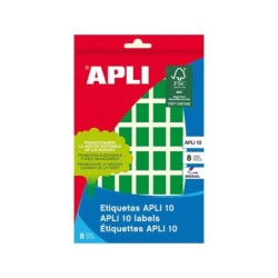 Apli Etiquetas 10 Verdes 12 x 18mm 8 Hojas