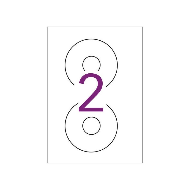 Etichette permanenti per CD/DVD Apli formato classico lucido 20 fogli inchiostro Etichette permanenti per CD/DVD Apli formato classico lucido 20 fogli inchiostro