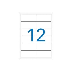 Apli Etiquetas Blancas Removibles 97 x 42,4 mm - Permite Retirar sin Dejar Rastro - 100 Hojas