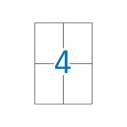 Apli Etiquetas Blancas Removibles 105x148mm - Permite Retirar sin Dejar Rastro - 100 Hojas