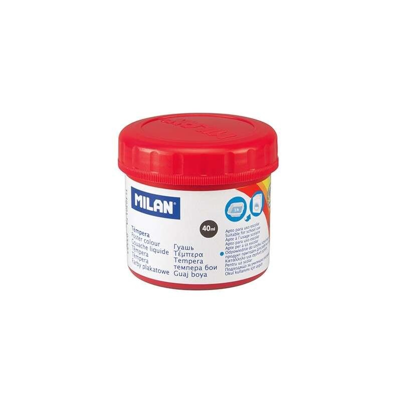 Milan Bote de Tempera 40ml - Secado Rapido - Mezclable - Color Rojo Bermellon Milan Bote de Tempera 40ml - Secado Rapido - Mezclable - Color Rojo Bermellon
