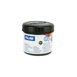 Bottiglia per tempera Milano da 40 ml - Asciugatura rapida - Miscelabile - Colore Nero 6pz 6pz